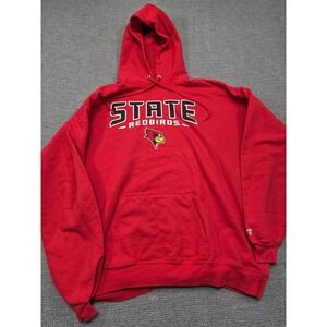 Russell Athletic Illinois State Redbirds Hoodie Mens XL Red Pullover Sweatshirt